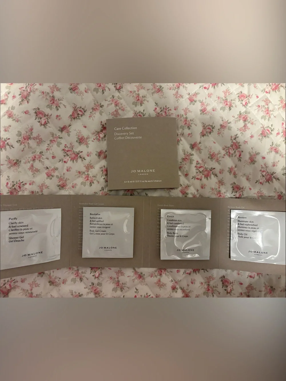 Jo Malone Packets, Two Sets of Four